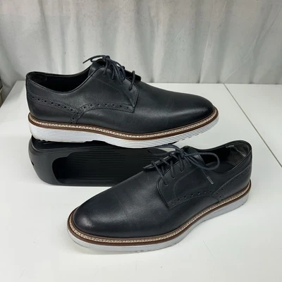 Zapato Johnston & Murphy Para Hombre Castel Puntera Lisa Azul Marino Italiano Piel de becerro Talla 9M Foto 1 de 4