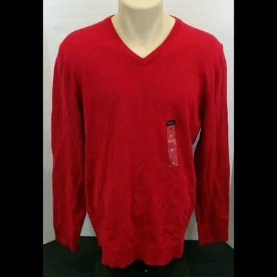 Suéter Alfani Pequeño Cuello en V Calce Regular Pullover Rojo Carrera Ropa de Trabajo Foto 1 de 4