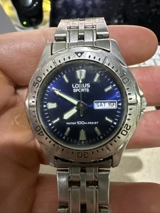 Lorus Sports Watch Silver Steel 100m Water Resist Quartz Not Tested. - Picture 1 of 5