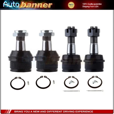 4pcs Front Upper Lower Ball Joints For 1980-1995 96 Ford F150 F250 Bronco Dodge - Image 1 of 4