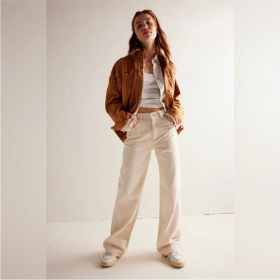 NEW Free People We The Free Tinsley Baggy Straight Jeans Size 28 - Image 1 of 4