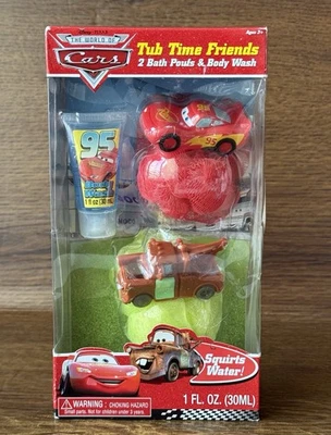 Disney Pixar El Mundo de los Coches Bañera Tiempo Amigos con 2 Pufs de Baño y Jabón Corporal Nuevo Foto 1 de 2