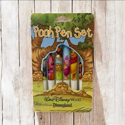 Vintage Winnie the Pooh Disney Conjunto de Canetas Novo na caixa - Imagem 1 de 4