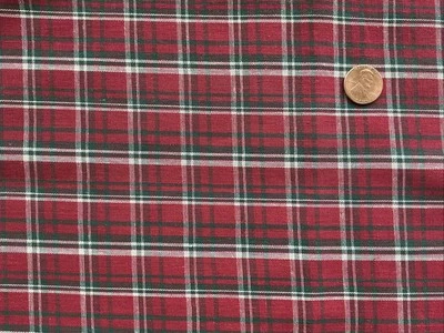 5 1/4 ярда Rec зеленая белая клетчатая ткань из поликоттона для стрижки  - Изображение 1 из 2