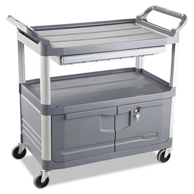 Carro de instrumentos Rubbermaid Commercial 4094GRA Xtra con área de almacenamiento - gris nuevo Foto 1 de 4
