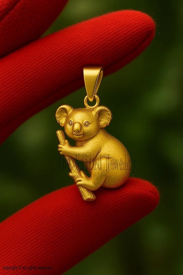 Colgante Koala de plata de ley 925 • Lindo collar de animales • Vida... - Imagen 1 de 1