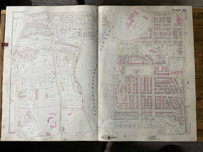 Detailed large plat map. Wesley Heights Area (Plan 24) Washington D.C. 1954 - Image 1 of 4