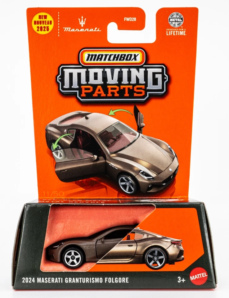 2025 Matchbox Moving Parts #11 2024 Maserati GranTurismo Folgore COPPER | FSC - Image 1 of 1