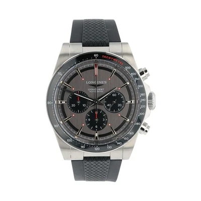 Reloj automático para hombre Longines Conquest acero inoxidable esfera gris 42 mm L3.836.4 Foto 1 de 4