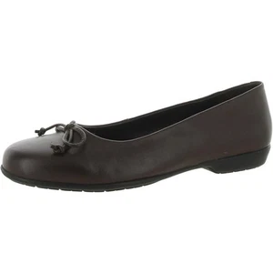Array Womens Farrah Brown Leather Ballet Flats Shoes 6.5 Medium (B,M) BHFO 6213 - Picture 1 of 3