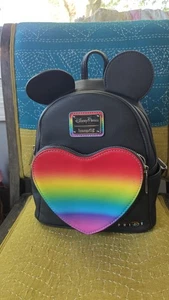Disney Parks Pride Collection Mickey Mouse Loungefly Mini Backpack Rainbow - Picture 1 of 12