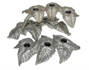 Carson Zinn Kerzenständer 3 Stück Efeu Blatt Design Vintage 1990er - Bild 1 von 7