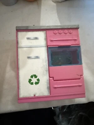 Barbie Sink Stove Top Oven From Camper White Blue Pink - Image 1 of 4