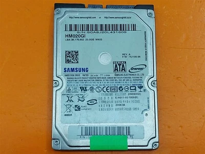⭐️⭐️⭐️⭐️⭐️ HDD Hard Drive SATA Laptop 2.5" Samsung HM020GI FW: YU100-06 20GB - Image 1 of 3