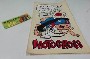 NOS VINTAGE 1970S MOTORCROSS STICKER MX, YAMAHA, KAWASAKI, HONDA ORIGINAL - Picture 1 of 1