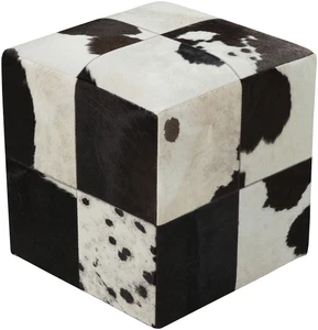 Carpet Brown Cow Hide Holstein Pouf POUF-56 - Aprx 18" x 18" x 18" - Picture 1 of 1