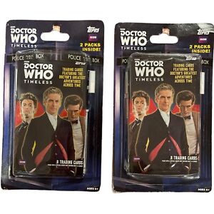 (2) 2016 Topps Doctor Who Timeless Double Pack Blister Packs (4 Packs total)