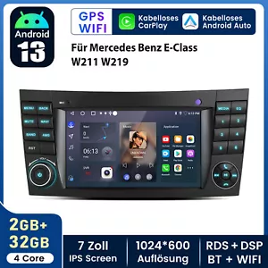 DAB+ Für Mercedes Benz E-Class W211 W219 Autoradio Android13 GPS Navi BT CarPlay - Bild 1 von 19