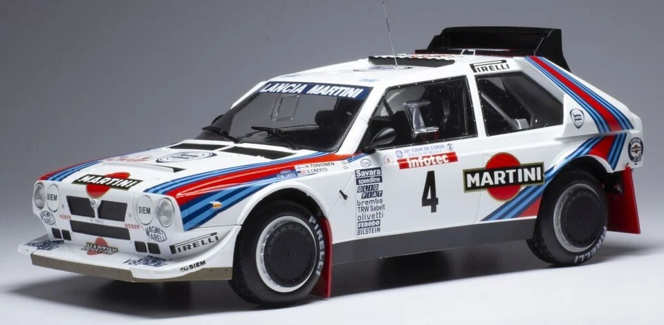 Model car Lancia Delta S4 Toivonen Tour De Corse Rally 1986 IXO 18RMC083B 1:18th - Image 1 of 4