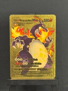 Dracaufeu VMAX Carta Fan Art Alta Qualità Gold Foil Edizione Francese - Foto 1 di 2