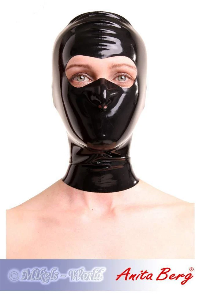 Anita Berg - Latex Head Mask with Open Eye Area in Various Colors - Image 1 of 1