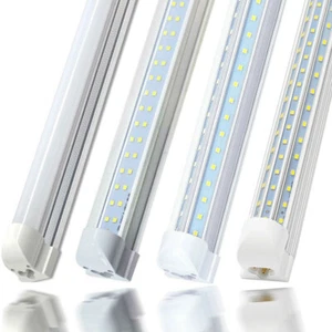 T8 LED Tube Lights 2FT 4FT 6FT 8FT Garage Utility Shop Light Ceiling Fixtures 8' - Picture 1 of 30