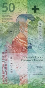 SWITZERLAND 50 FRANCS 2016 P-77 UNC - Picture 1 of 2