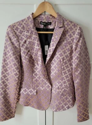 Blazer Elizabeth & James Brocado Abigail en Rosa 6 $495 Nuevo con Etiquetas Foto 1 de 4