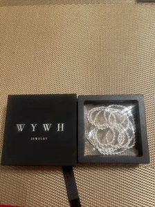 WYWH Unisex Lobster Clasp Italy  925 Sterling Silver Rope Chain Necklace 30 Inch - Picture 1 of 2