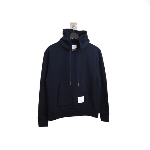 Felpa con cappuccio Thom Browne Back a righe blu navy