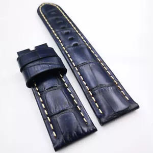 26 mm / 22 mm Correa con hebilla de cuero de bambú negro para reloj PAM PAM111 - Imagen 1 de 6