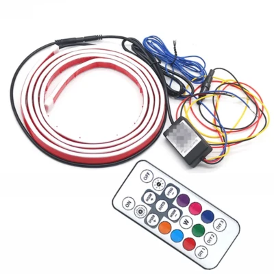 Faro de coche LED RGB luz de circulación diurna atmósfera ambiente lámpara capó 1,8 M Foto 1 de 4
