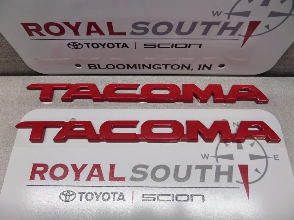 Emblemas Toyota Tacoma rojo radiante 3L5 (cantidad 2) originales OEM OE  Foto 1 de 1