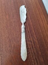 ANTIQUE VICTORIAN STERLING SILVER/MOTHER OF PEARL  BUTTER KNIFE (SHEFFIELD 1877)
