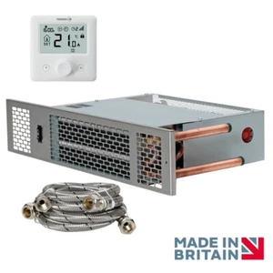 Calentador de zócalo inalámbrico Thermix-plateado/negro/rejilla de acero inoxidable cepillado 1,5 KW - Imagen 1 de 17