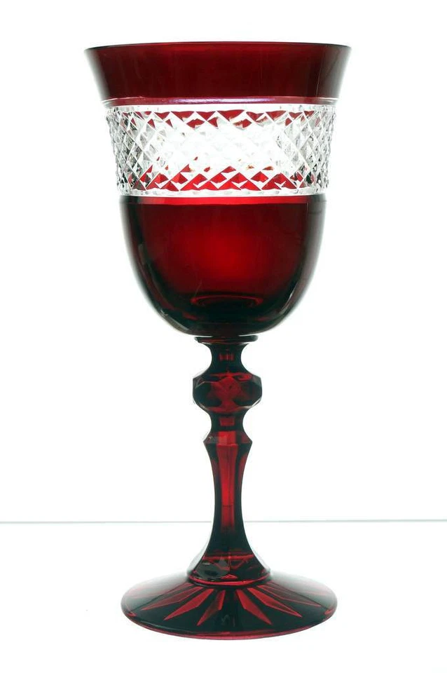 Set 6 farbige Weingläser Rotweingläser aus Bleikristall Römer Kristall Glas - Bild 1 von 4