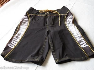 Alpinestars board boardshorts swim surf shorts 27 black yelllow skull Boys NWOT - Picture 1 of 1