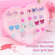 7 Pairs Cute Clip-On Earrings No Pierced For Kids Child Girls Christmas Gift▪ .b