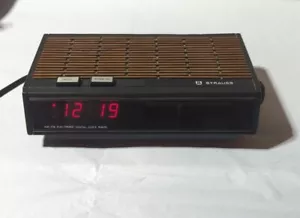 SVEGLIA RADIO VINTAGE STRAUSS AM FM GRANA LEGNO JCR340 - TESTATA - Foto 1 di 9