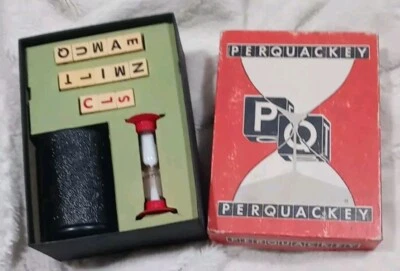 Vintage 1956 Hollingsworth Brothers Perquackey Letter Dice Game Toys - Image 1 of 4