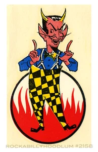New Hot Rod Poster 11x17 Novelty Impko Devil Satan Drag race Garage Art - Picture 1 of 1