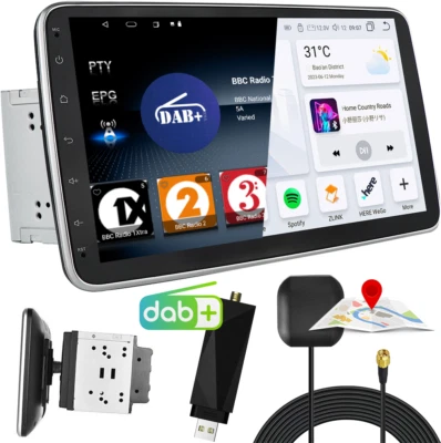 DAB+10.1 Zoll Android 15 Autoradio Carplay GPS Navi Wifi DSP 4+64GB Doppel 2DIN - Bild 1 von 4