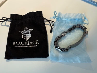 JOYERÍA BLACKJACK HOMBRE Pulseras Acero Inoxidable Lote de (2) Foto 1 de 4