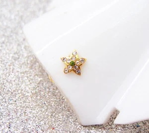 Mother Day Gift Indian Nose Ring 22k GoldPlated Stone Nose Ear Pin Women Jewelry - Picture 1 of 4