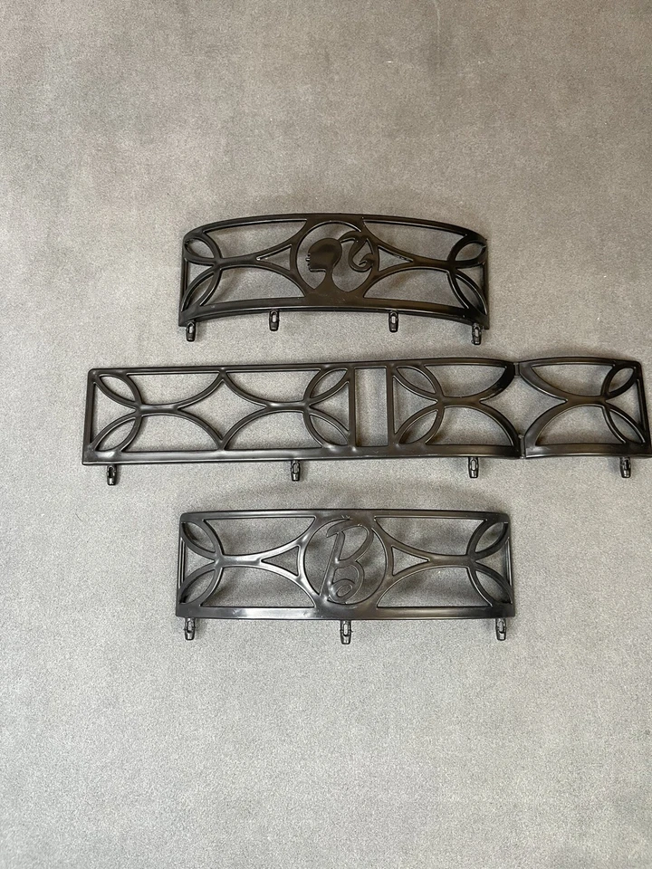 Peças de reposição 2015 Barbie Doll Dream House DH1 - 3 peças trilhos pretos para varanda - Imagem 1 de 1