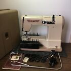 Elna Supermatic Sewing Machine Beige W/ Manuel Case Extensible 7Cams, Sew Well