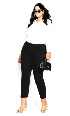 Evans - Pantalón negro Isabella 100 % algodón - Talla 14 - Nuevo con etiquetas - Precio de venta sugerido por el fabricante 28,00 GBP Foto 1 de 4