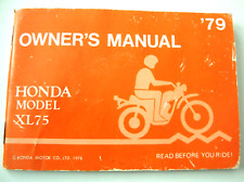 1979 HONDA XL75 XL 75 '79 DIRT BIKE/ENDURO Genuine OEM Owner's Manual NICE!!