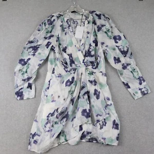 IRO Paris Dress Womens 40 Odine Long Sleeve Mini Silk Blend Chiffon Wrap NWT - Picture 1 of 7