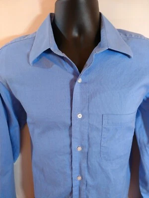 Camisa de vestir de algodón corte completo LORENZO UOMO para hombre talla 16 34/35 Foto 1 de 4